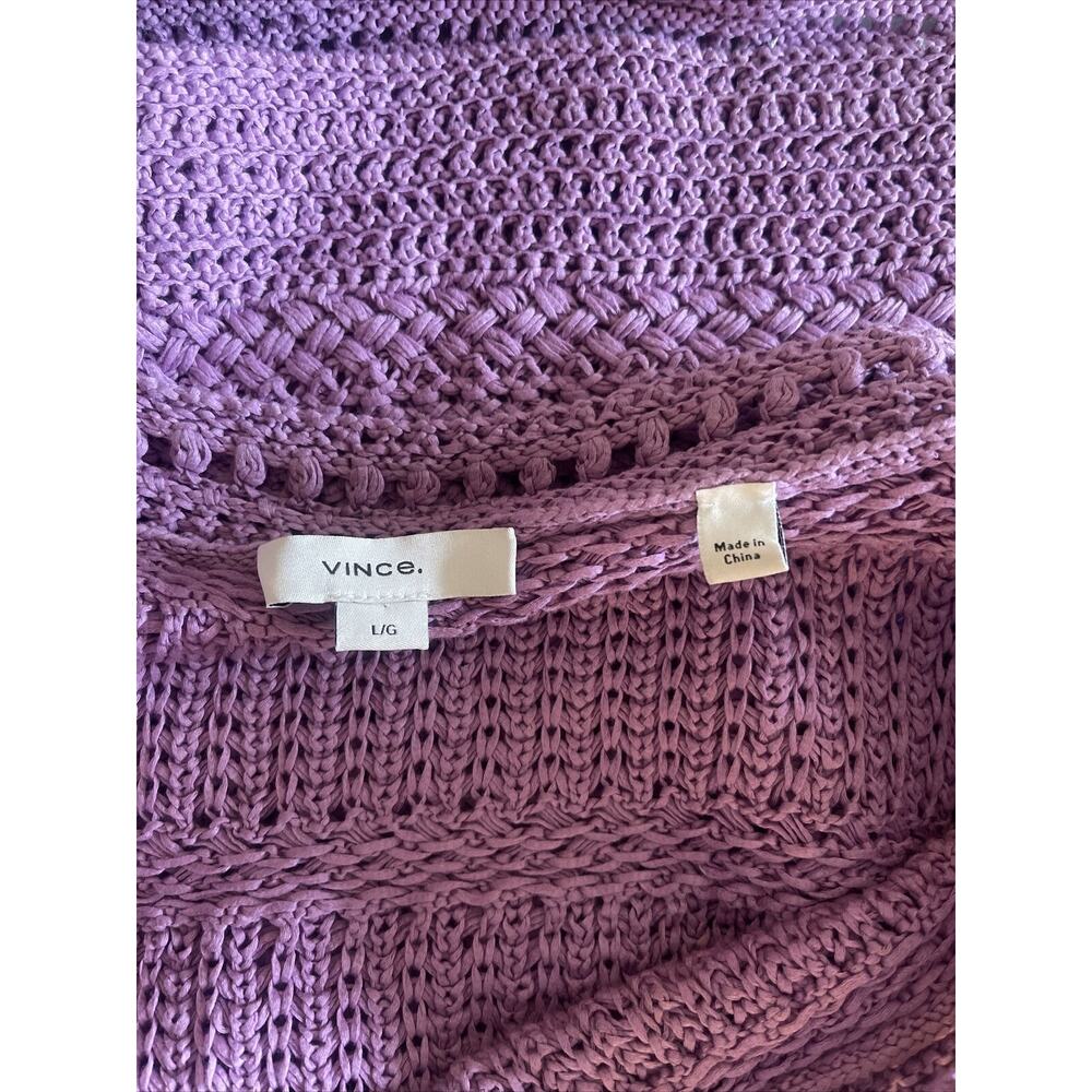 Vince Lavender Crochet Square-Neck Tank - Picture 8 of 10